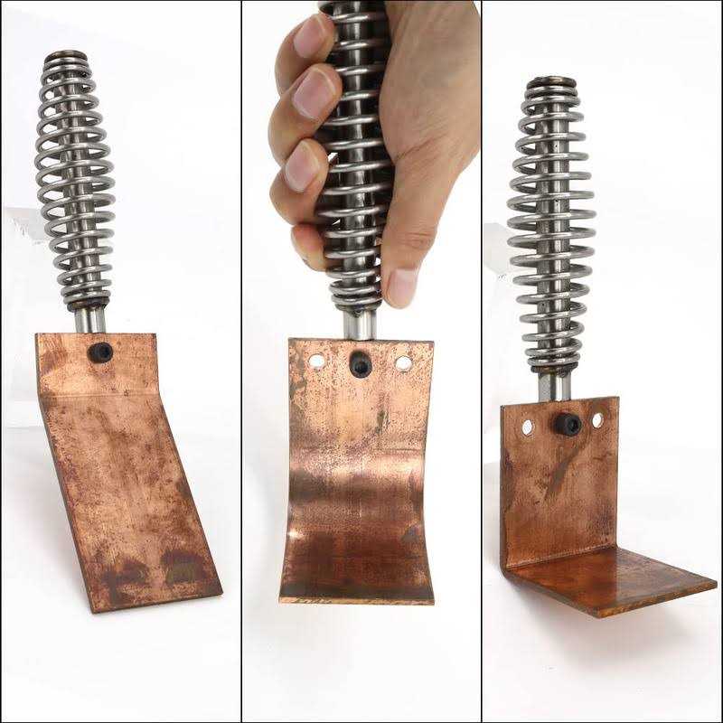 Scottchen Pro Welding Spoon Copper Welders Helper 3 Plate Set Flat curved angle Paddle Backer at MechanicSurplus.com - Image 3