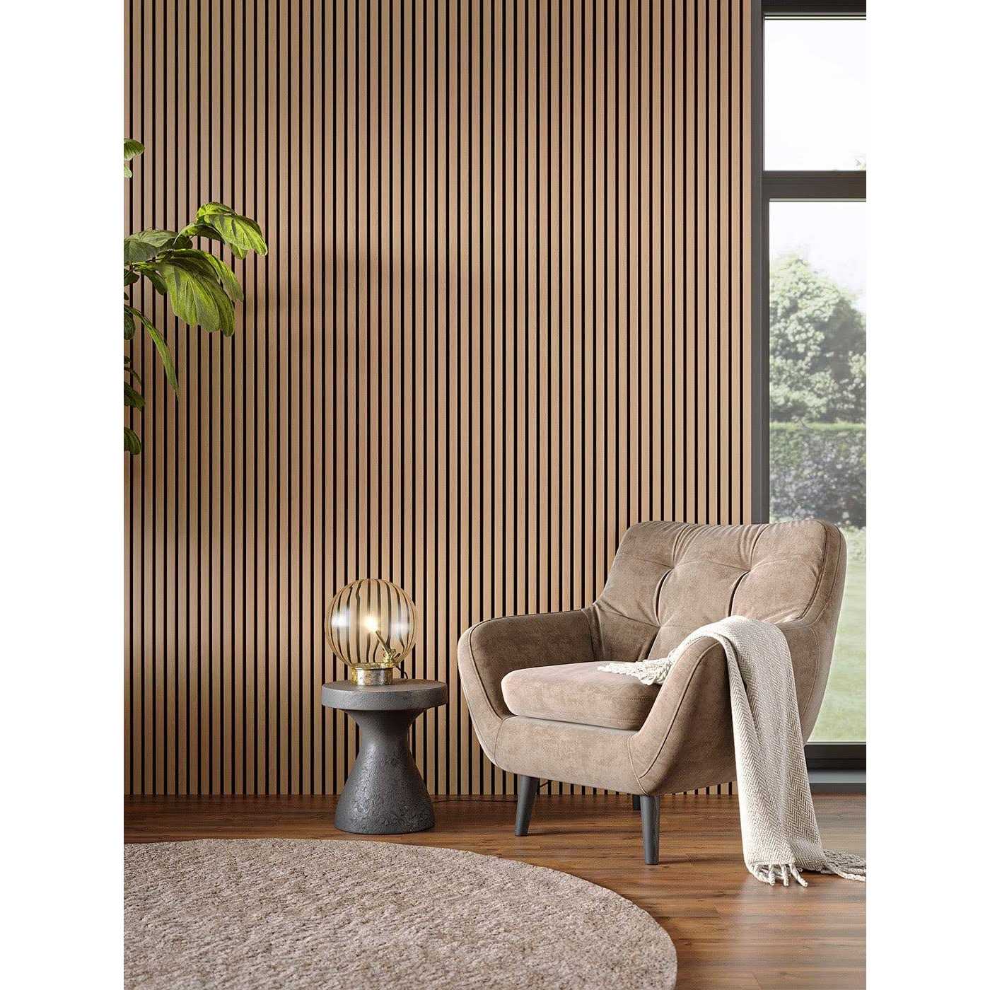 Oak Acoustic Slat Wood Wall Panel - Image 5