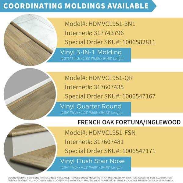 Malibu Wide Plank French Oak 20 Mil 60 in. Click Lock Waterproof Luxury Vinyl Plank Flooring - Image 4