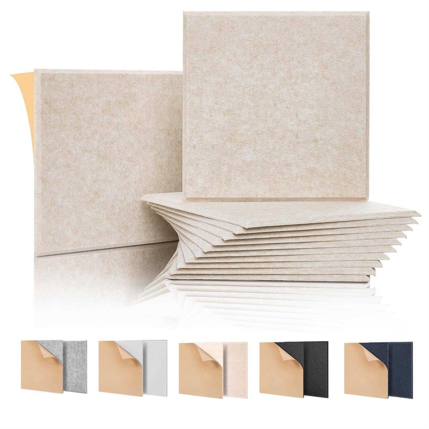 Soundproof Wall Panels Kuchoow Acoustic Panels Self-Adhesive 12 Pack Acoustic Wall Panels High Density - Image 4