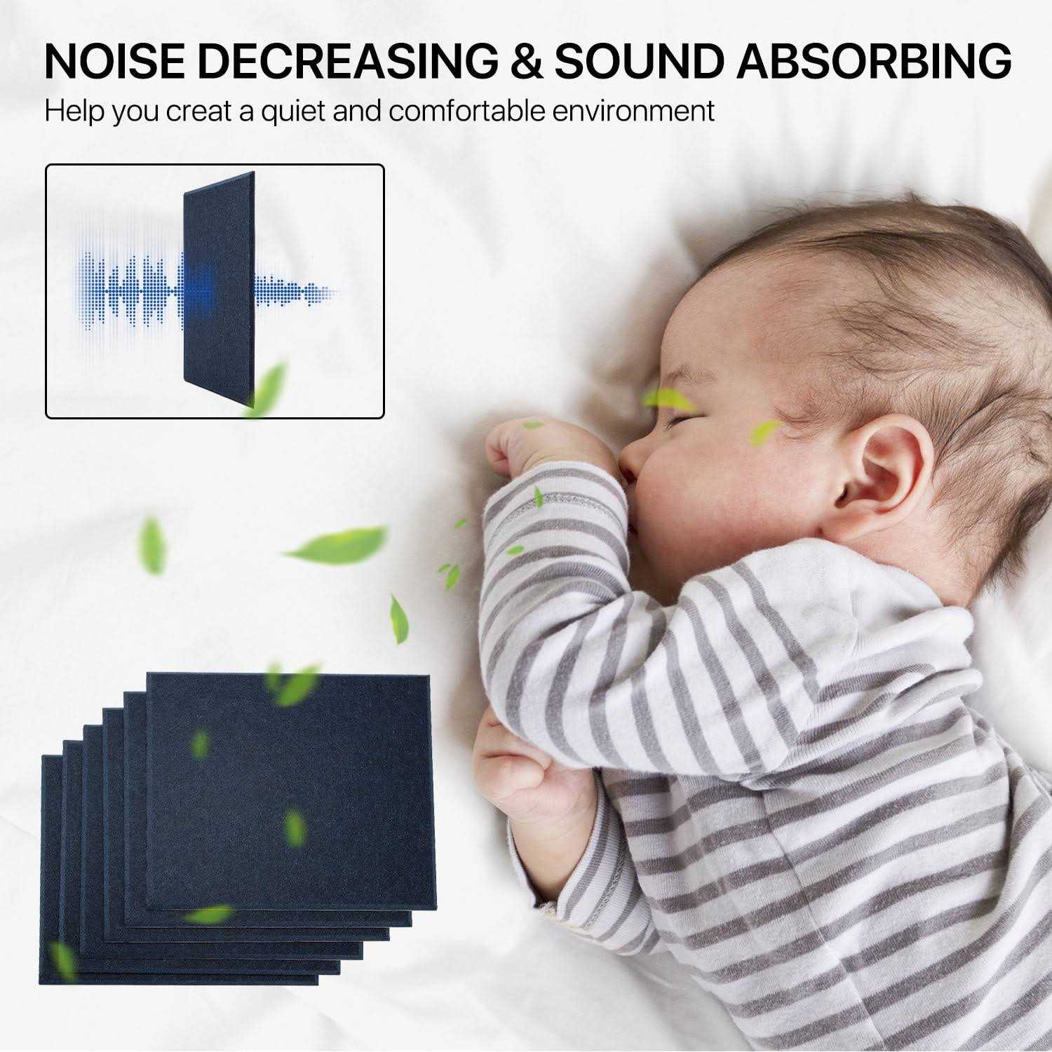 Soundproof Wall Panels Kuchoow Acoustic Panels Self-Adhesive 12 Pack Acoustic Wall Panels High Density - Image 5