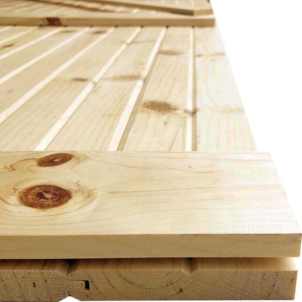 Kimberly Bay 36-in x 84-in Unfinished Pine Wood Single Barn Door - Image 3