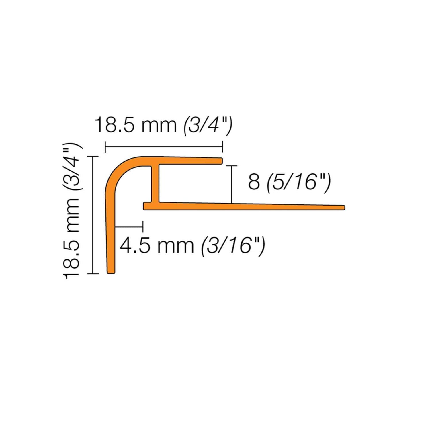 Schluter Vinpro-RO Bullnose 13/64in. Aluminum Brushed - Image 4