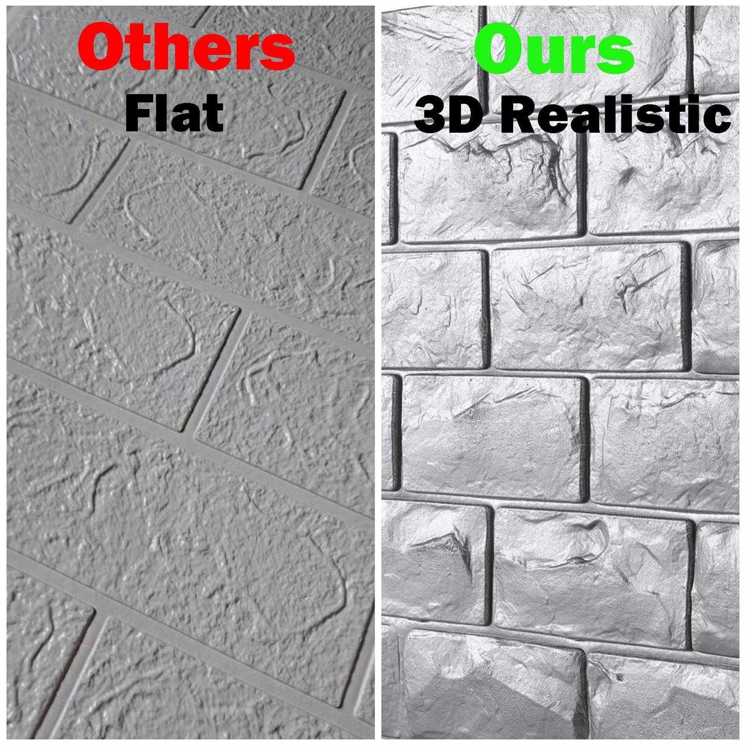 Circloophs 3d Wall Panels Stick and Peel Brick Printable Faux Paneling Self Adhesive Waterproof 3d Wallpaper Stick and Peel - Image 3