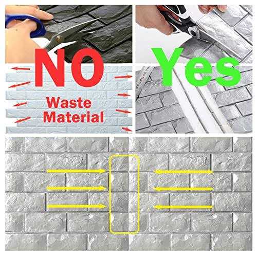 Circloophs 3d Wall Panels Stick and Peel Brick Printable Faux Paneling Self Adhesive Waterproof 3d Wallpaper Stick and Peel - Image 4