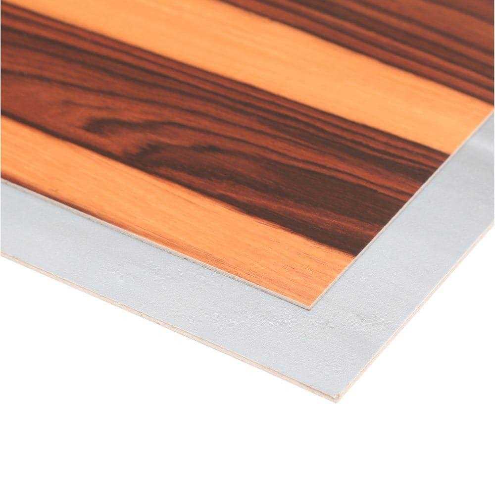 TrafficMaster African Wood Dark 4 MIL x 6 in. W x 36 in. L Grip Strip Water Resistant Luxury Vinyl Plank Flooring - Image 5