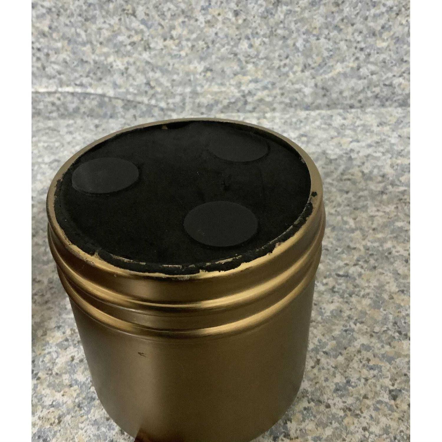 Hearth & Hand with Magnolia Accented Metal & Leather Doorstopper Brass Finish - Image 3