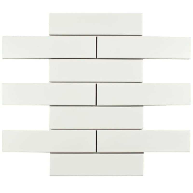Merola Tile Metro Soho Subway Matte White 1-3/4 in. x 7-3/4 in. Ceramic Floor and Wall Tile - Image 4