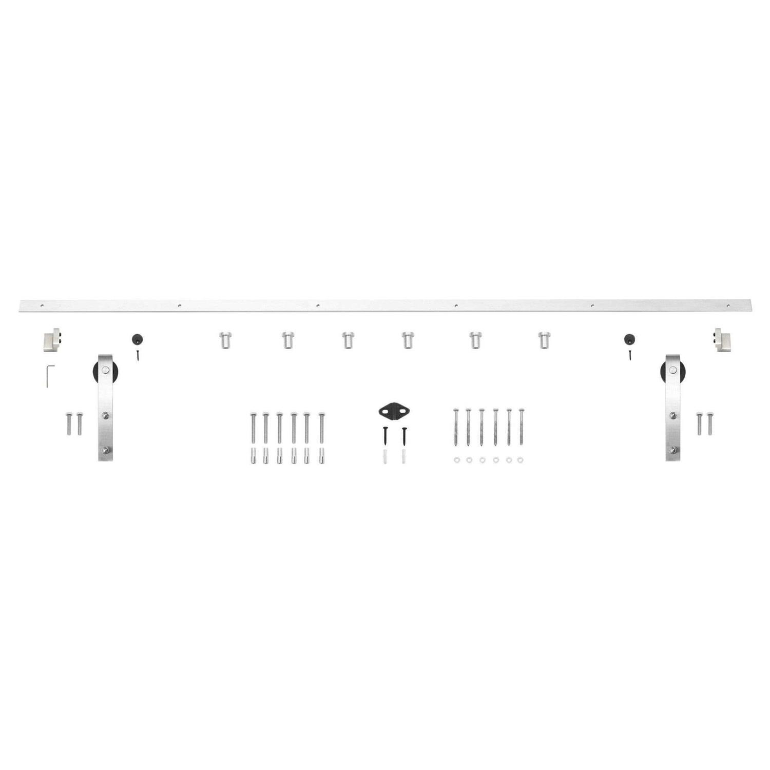 Miseno Mbdh0005x96 96 inch Bent Strap Barn Door Hardware Kit - Image 5