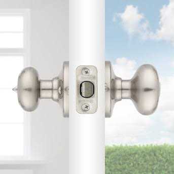Kwikset Cove Satin Nickel Entry Door Knob with Smartkey 94002-954 - Image 5