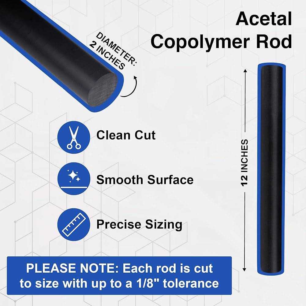 Duco Plastics & Supply Duco Black Acetal Copolymer Rod 3/4 inch Diameter 12 inch Length - Image 4