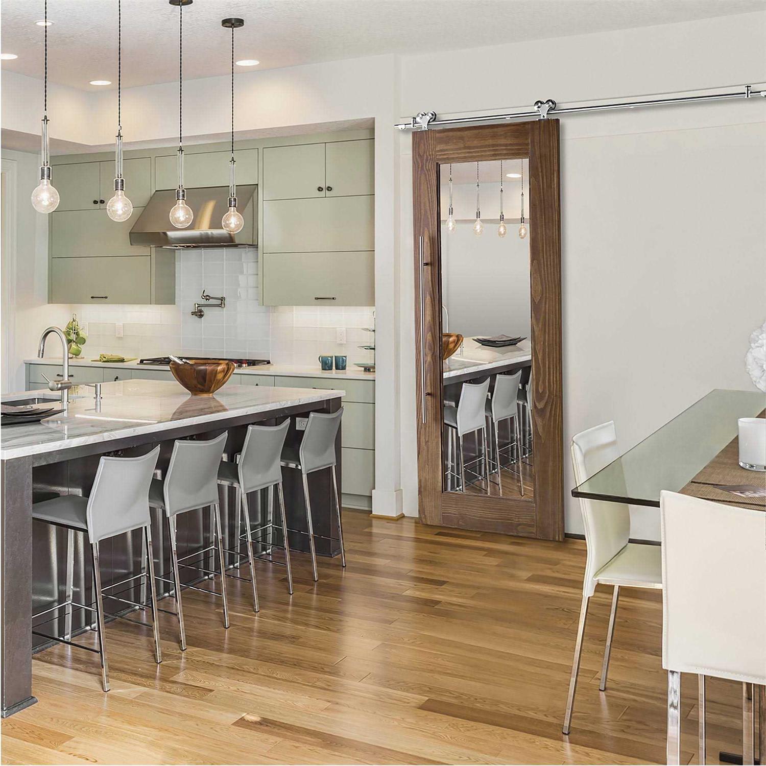 Colonial Elegance 33 in. x 84 in. Reflex Unfinished Clear Pine Interior Barn Door Slab RDRFX-33-ECOM - Image 4