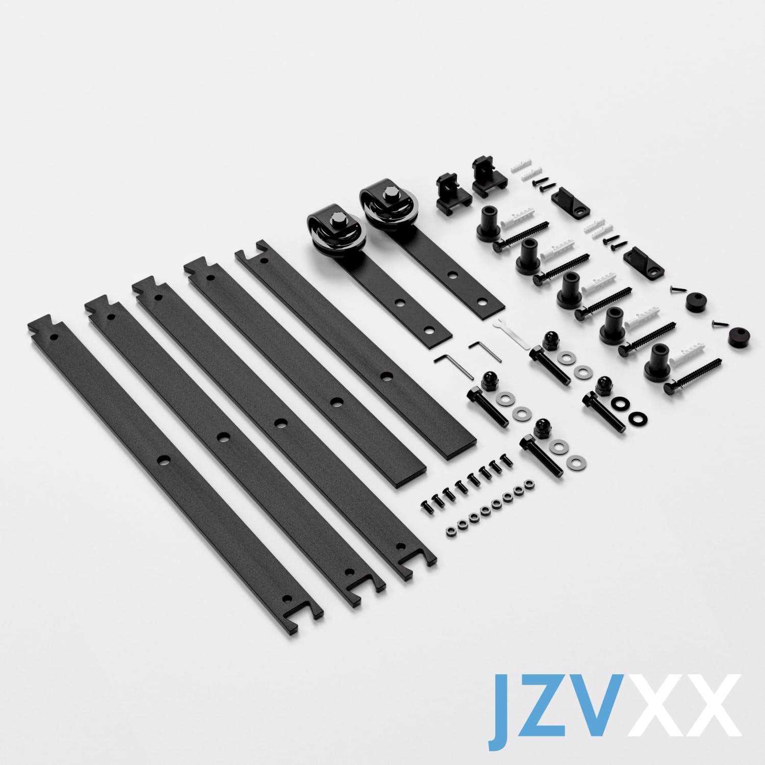 JZVXX 6ft Barn Door Hardware kit Barn Door Track Sliding Door Hardware kit - Image 4