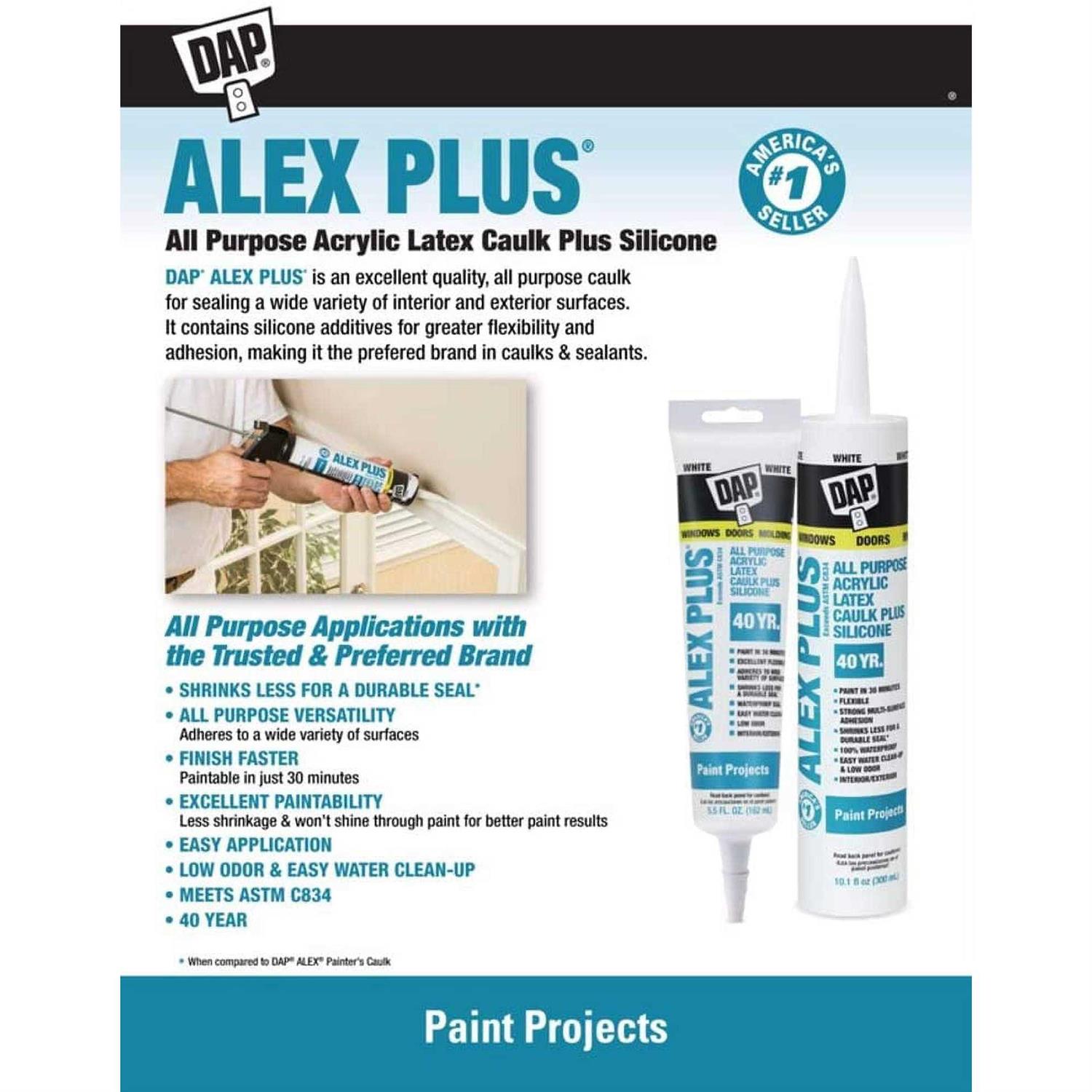 Dap Alex Plus Acrylic Latex Caulk Silicone - Image 3