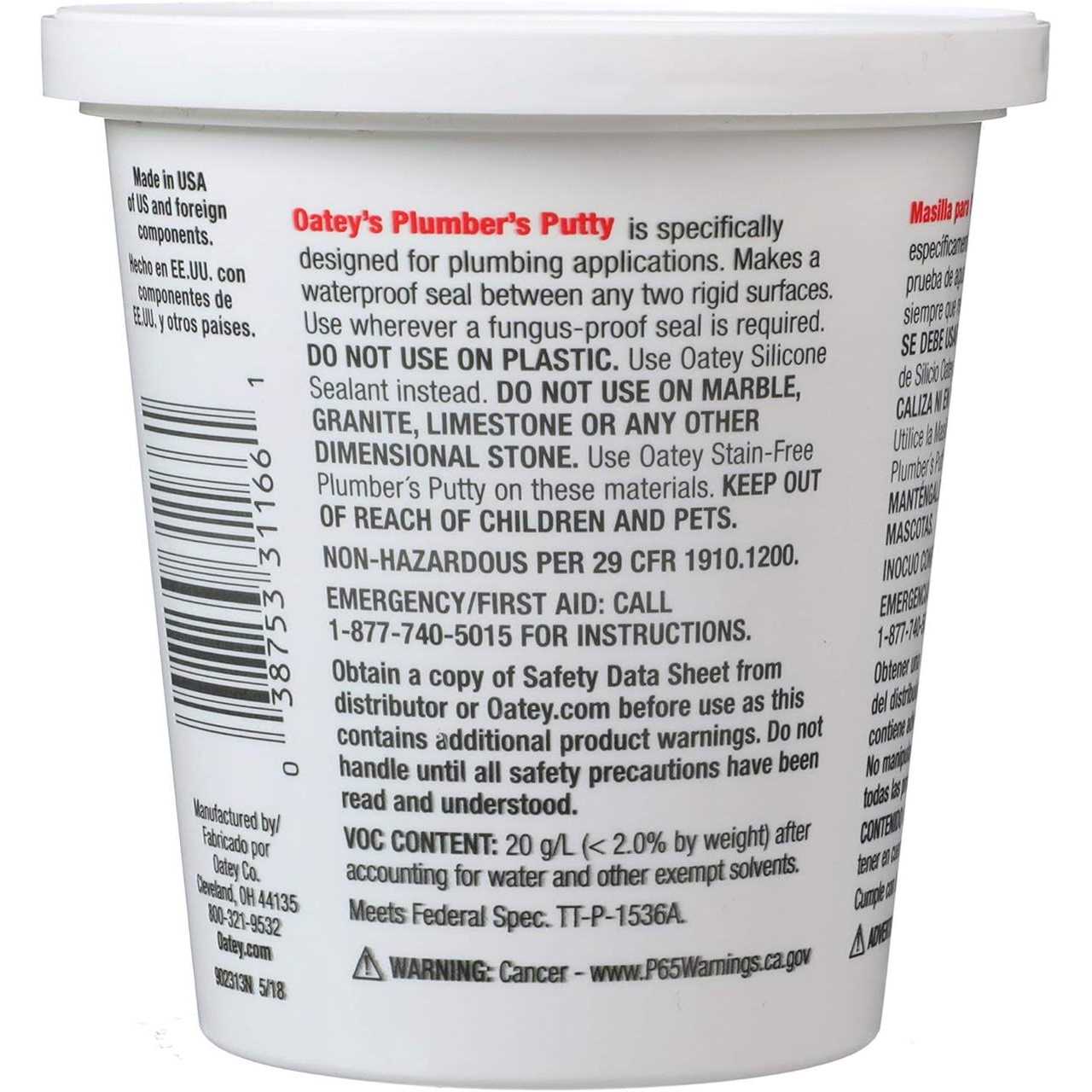 Oatey Plumber Putty 14 oz 31166 - Image 4