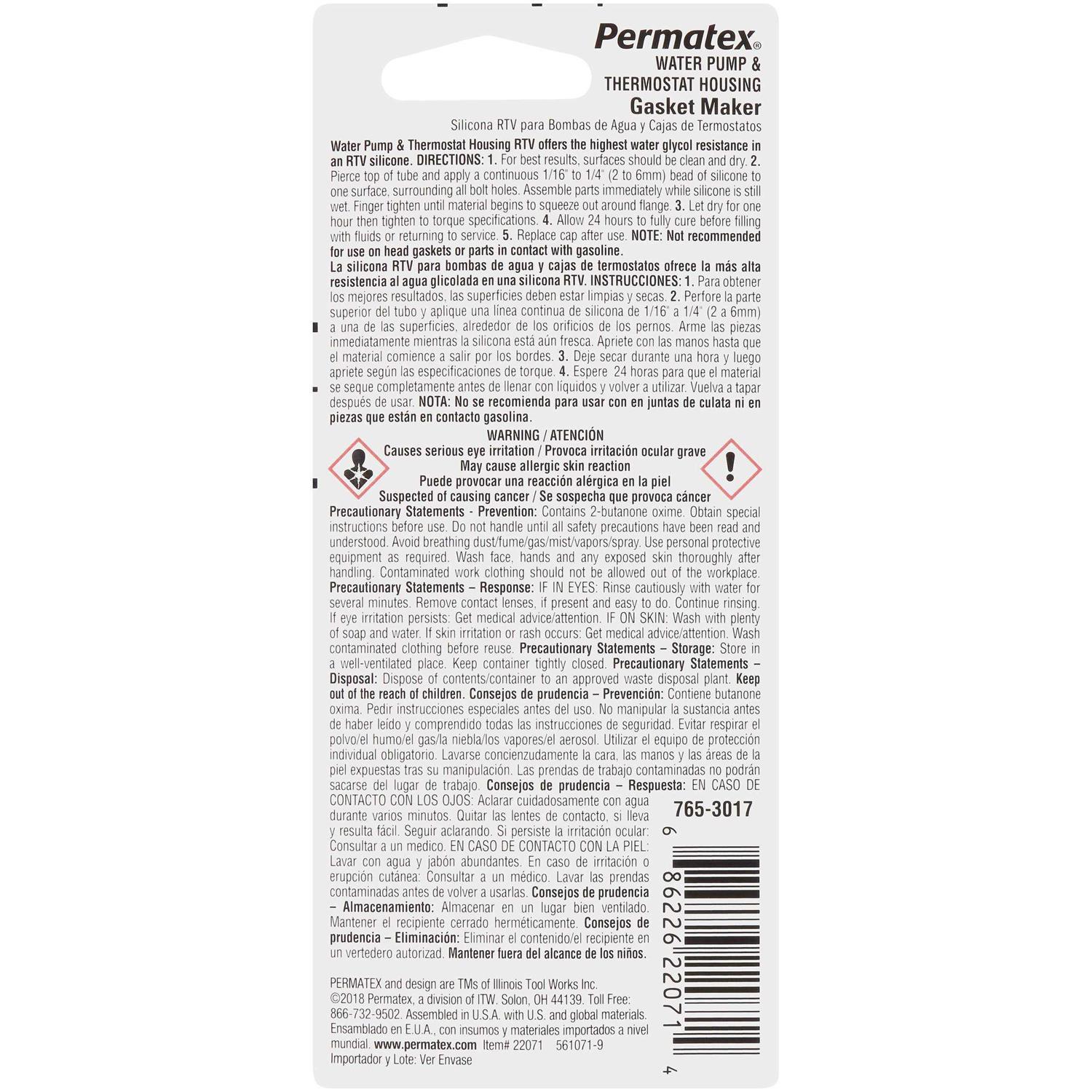 Permatex Water Pump Gasket Maker 22071 - Image 4