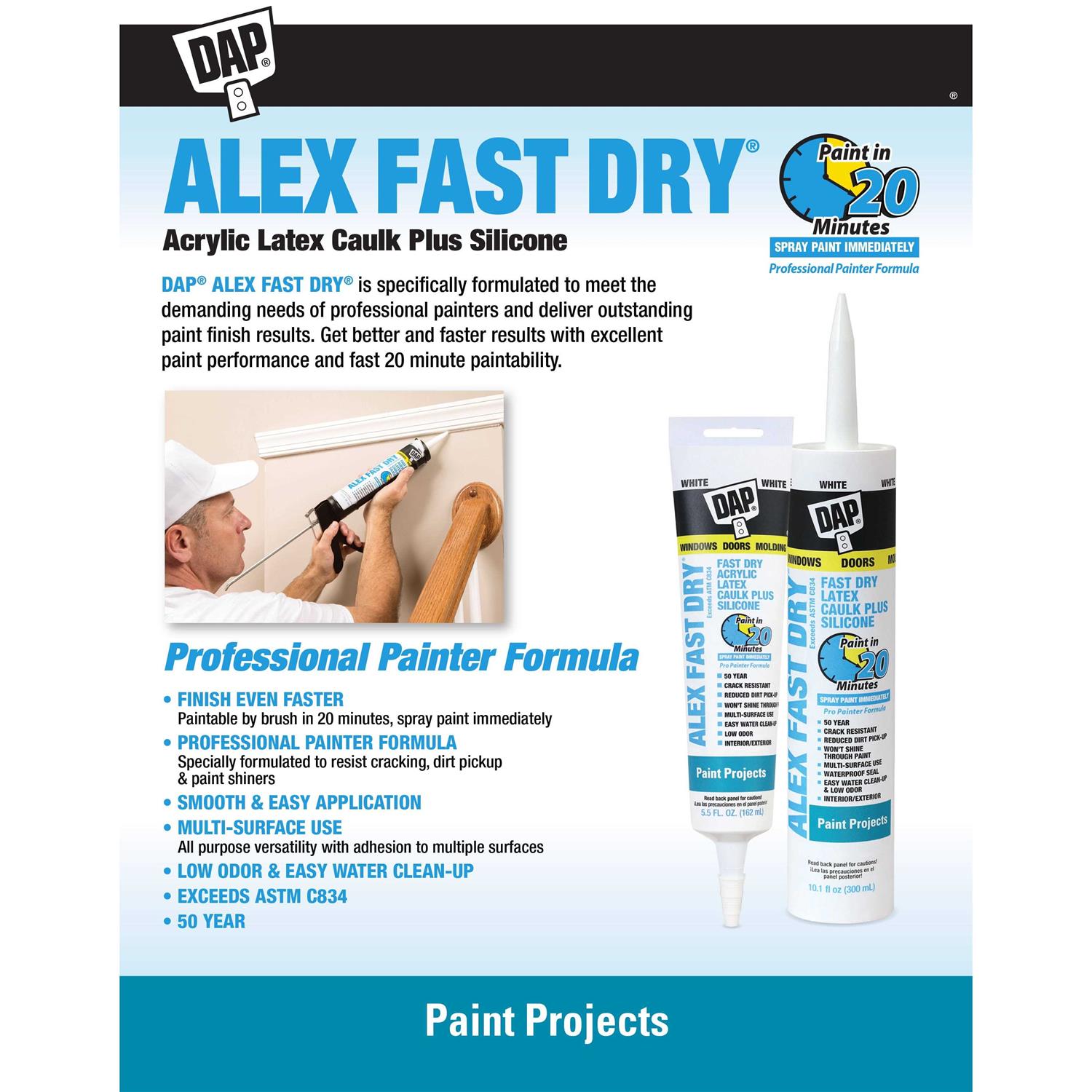 Dap Alex Fast Dry Acrylic Latex Caulk - Image 5