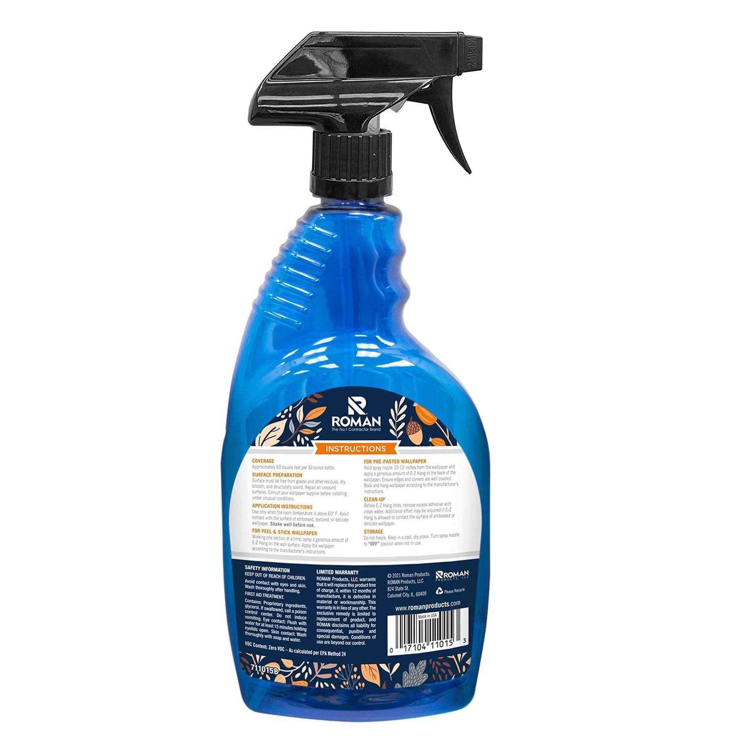 Roman Products 11015 E-Z Hang Peel Stick Wallpaper Helper Pre-pasted Activator - Image 4