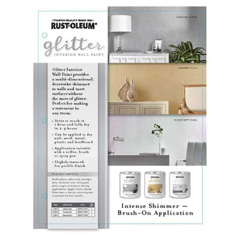 Rust-Oleum Glitter Interior Wall Paint Iridescent Clear - Image 4