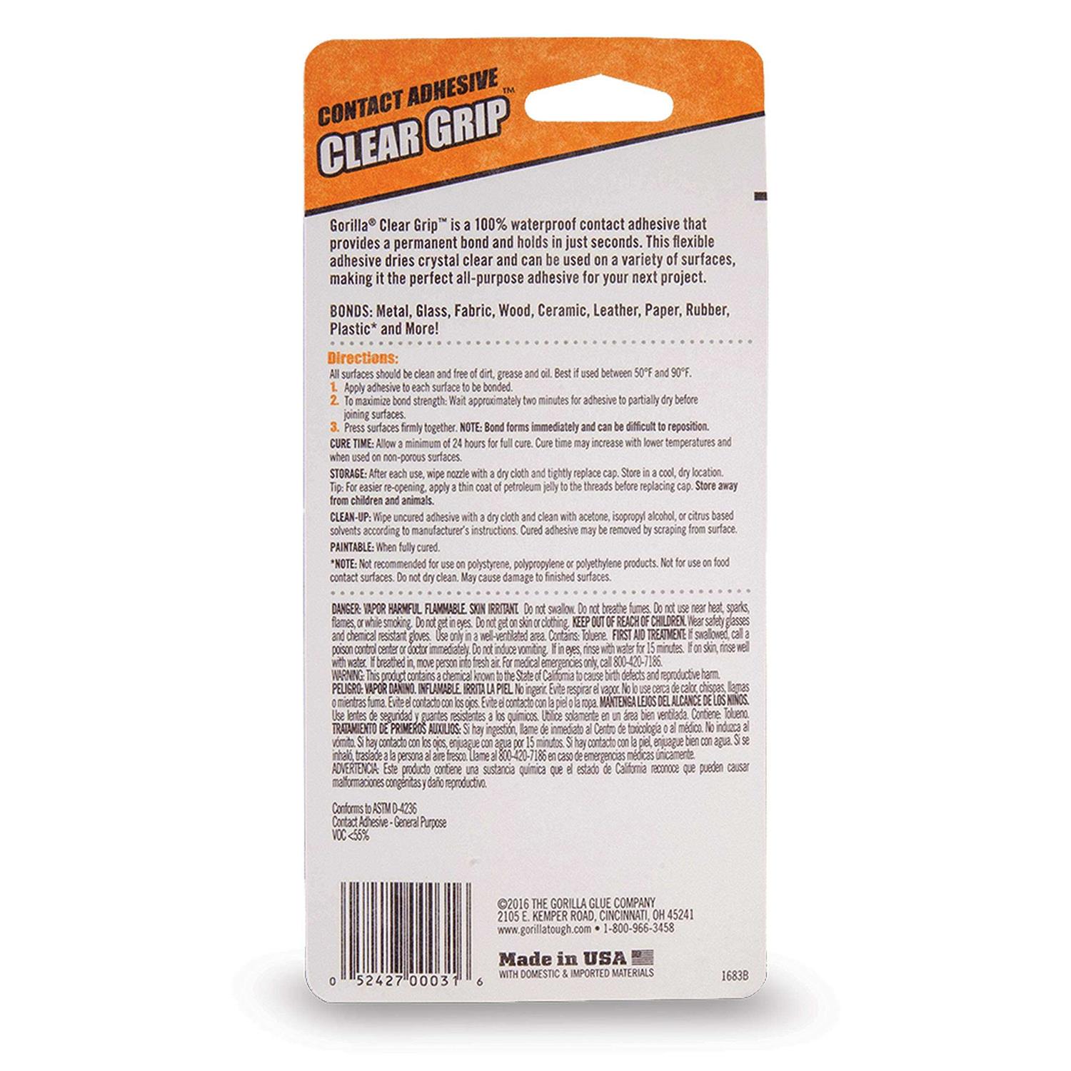 Gorilla Clear Grip Contact Adhesive - Image 3