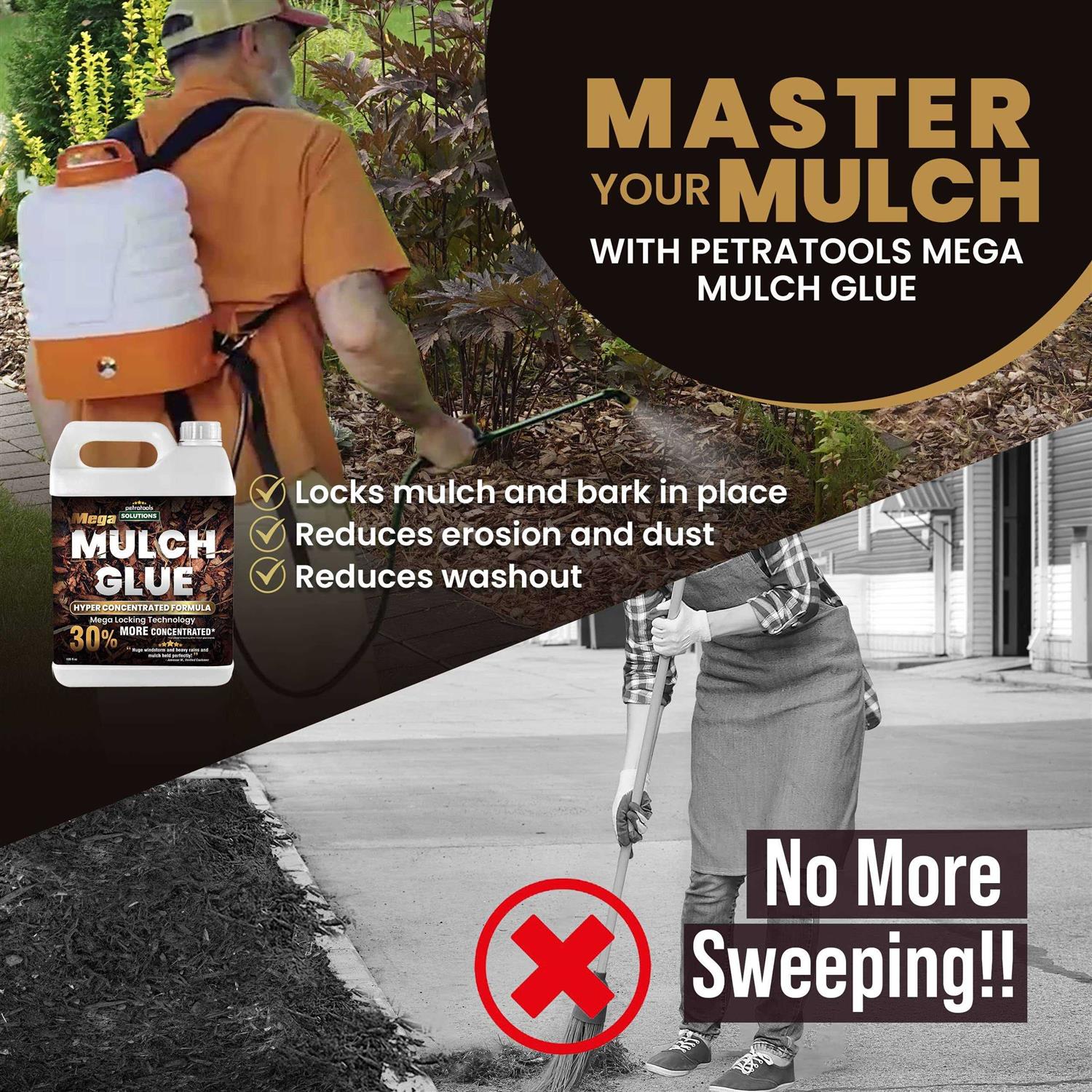 PetraTools Mega Mulch Glue Rock Glue, Gravel Glue, and Gravel Binder, Gravel Stabilizer and Mulch Glue Binder - Image 4