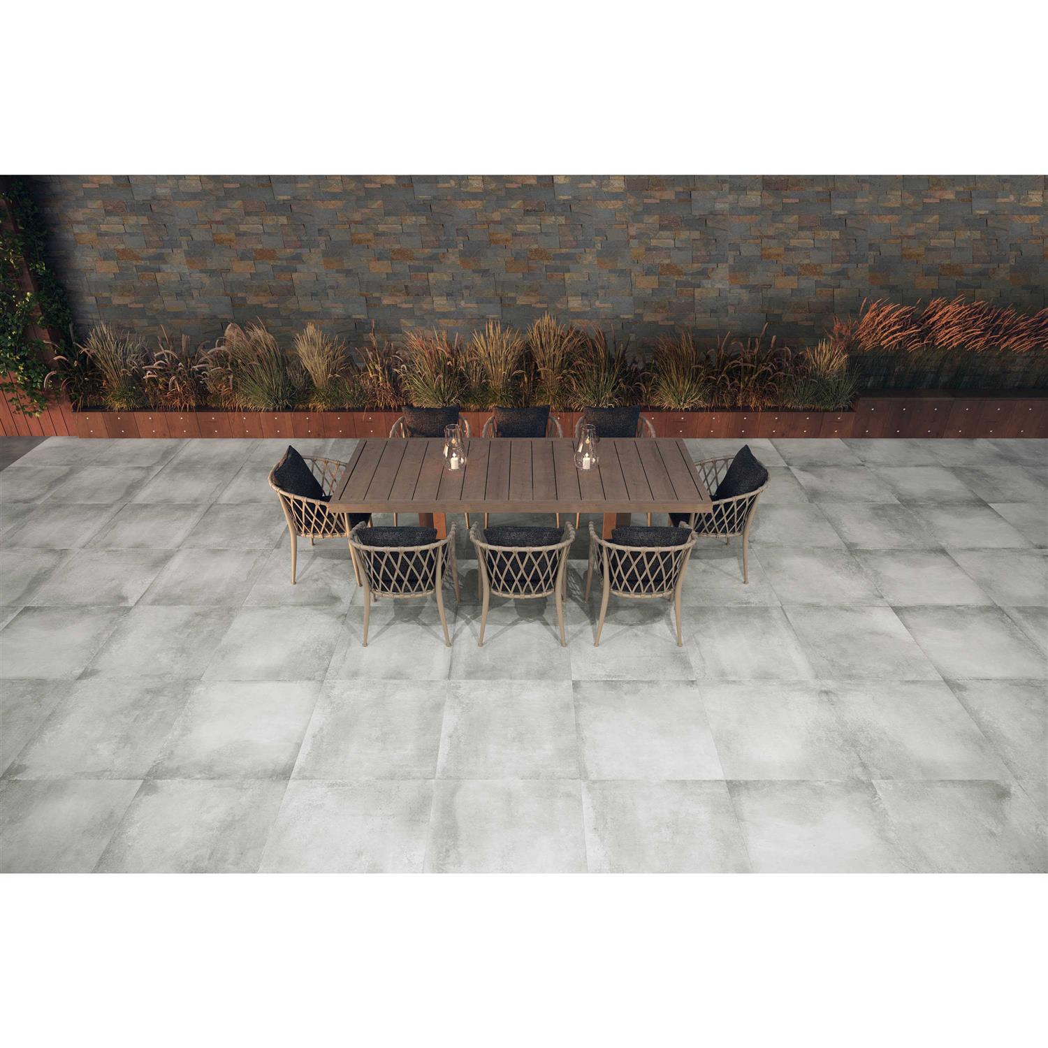 Satori 24-in L x 24-in W x 0.79-in H Square Formafuse Zinc Porcelain Paver - Image 3