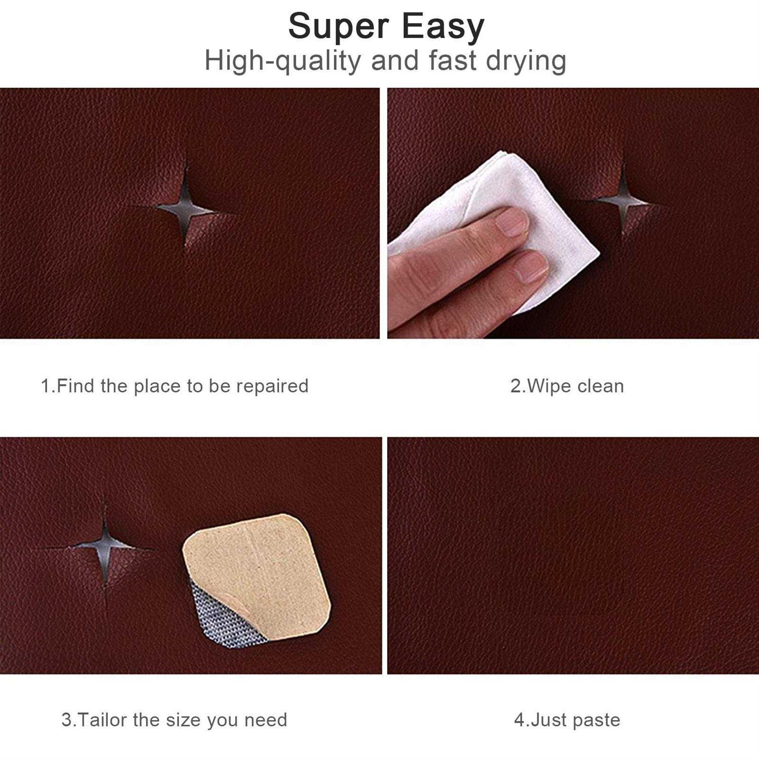 BSZHTECH Leather Repair Tape Self-Adhesive Leather Repair Patch for Couch Furniture Sofas Car Seats - Image 3