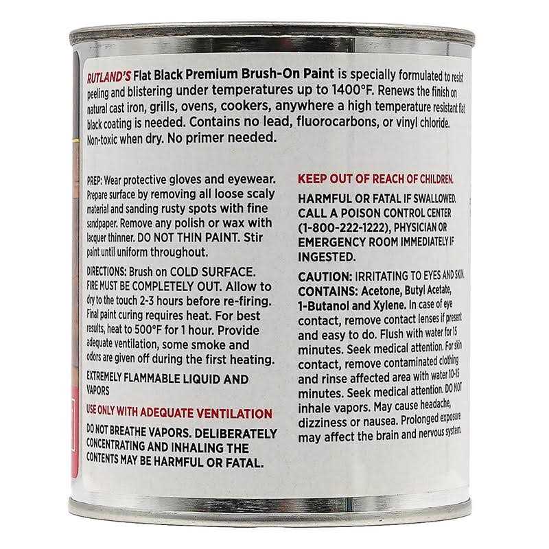 Rutland Premium 1400 F Hi-Temp Brush-On Paint - Image 4