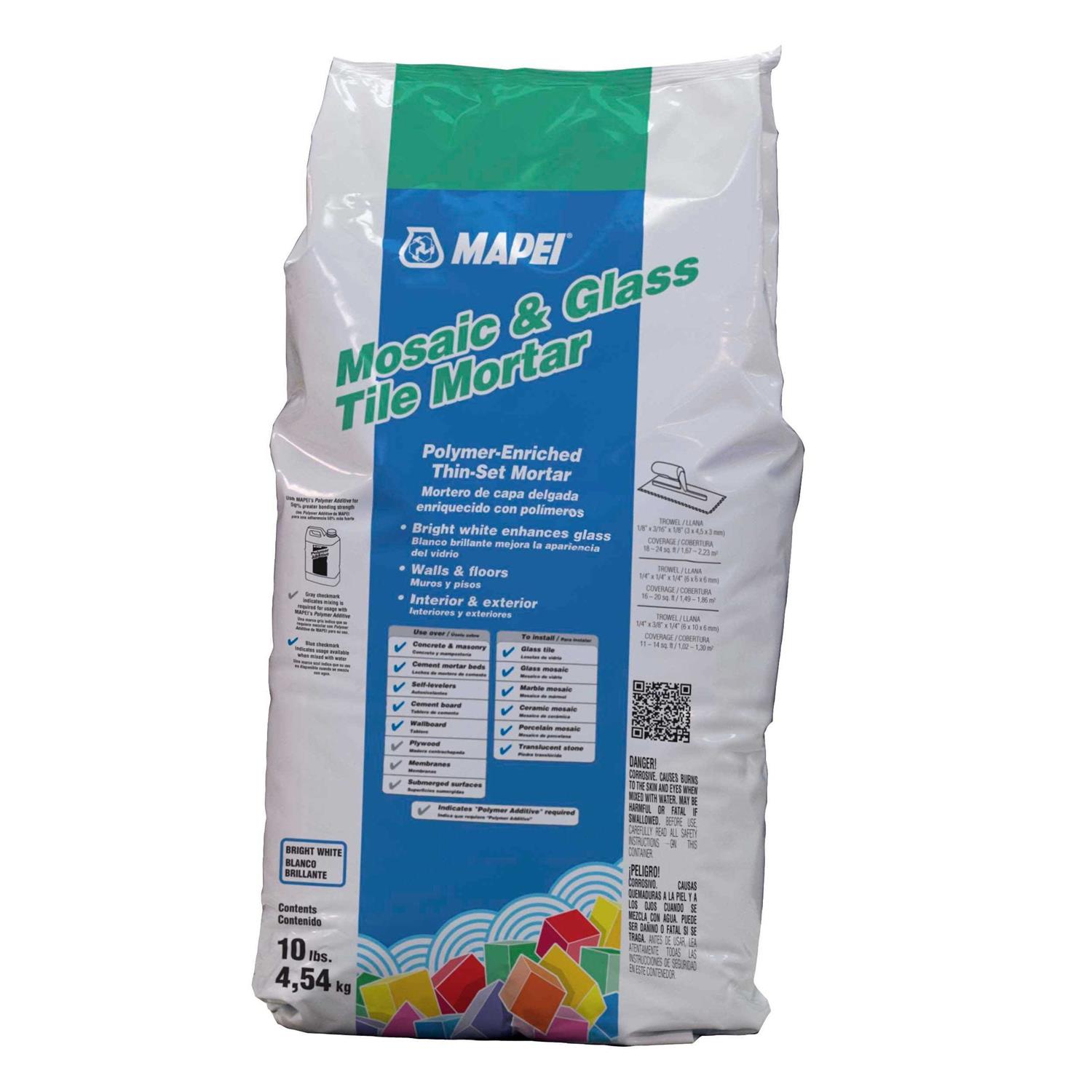 Mapei Mosaic and Glass Tile White Thinset Tile Mortar
