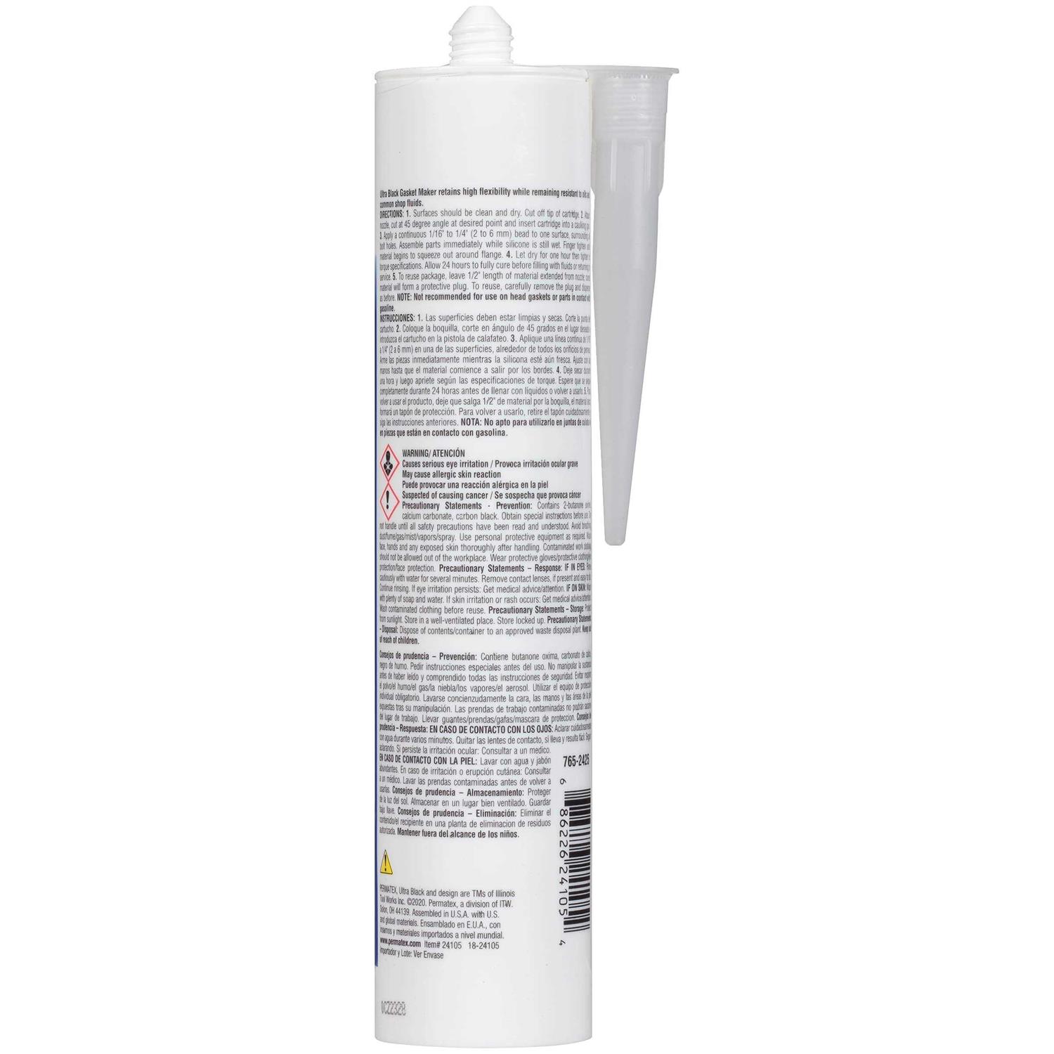 Permatex Ultra Black RTV Silicone Gasket Maker 24105 - Image 3