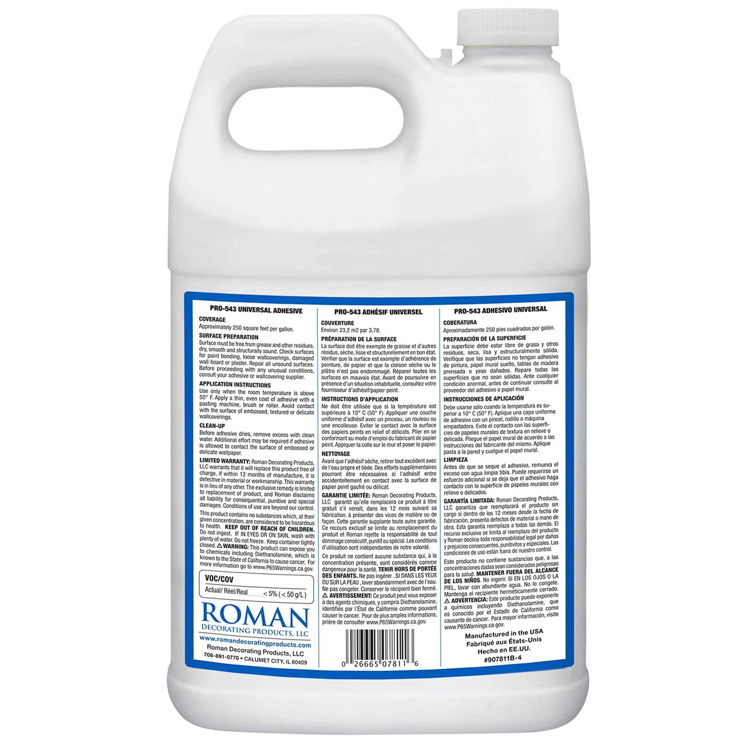 Roman Products 207811 PRO-543 Universal Wallpaper and Border Adhesive - Image 5