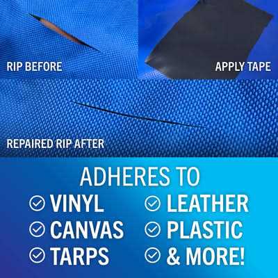 Repair Tape Fabric Repair Boat Covers Canvas Pop Up Camper RV Awning Tarp Canopy Tear & Vinyl Waterproof Bimini Tops Sail - Image 5