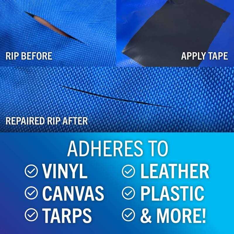 Repair Tape Fabric Repair Boat Covers Canvas Pop Up Camper RV Awning Tarp Canopy Tear & Vinyl Waterproof Bimini Tops Sail - Image 5