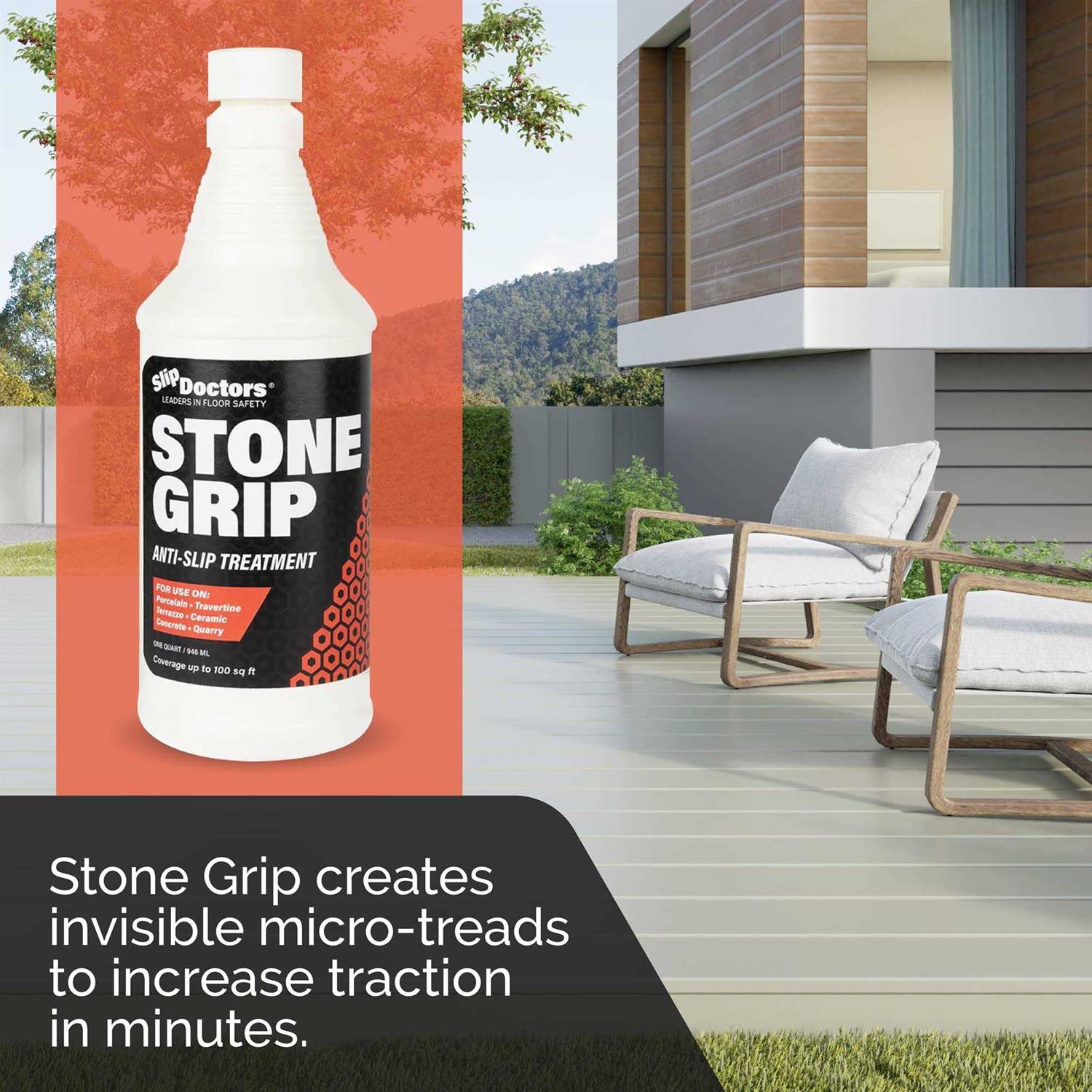 Slip Doctors Stone Grip Industrial Non-Slip Floor Treatment for Tile and Stone to Prevent Slippery Floors. Indoor/Outdoor - Image 3