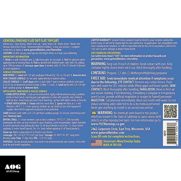 General Finishes Flat Out Flat Topcoat - Image 3