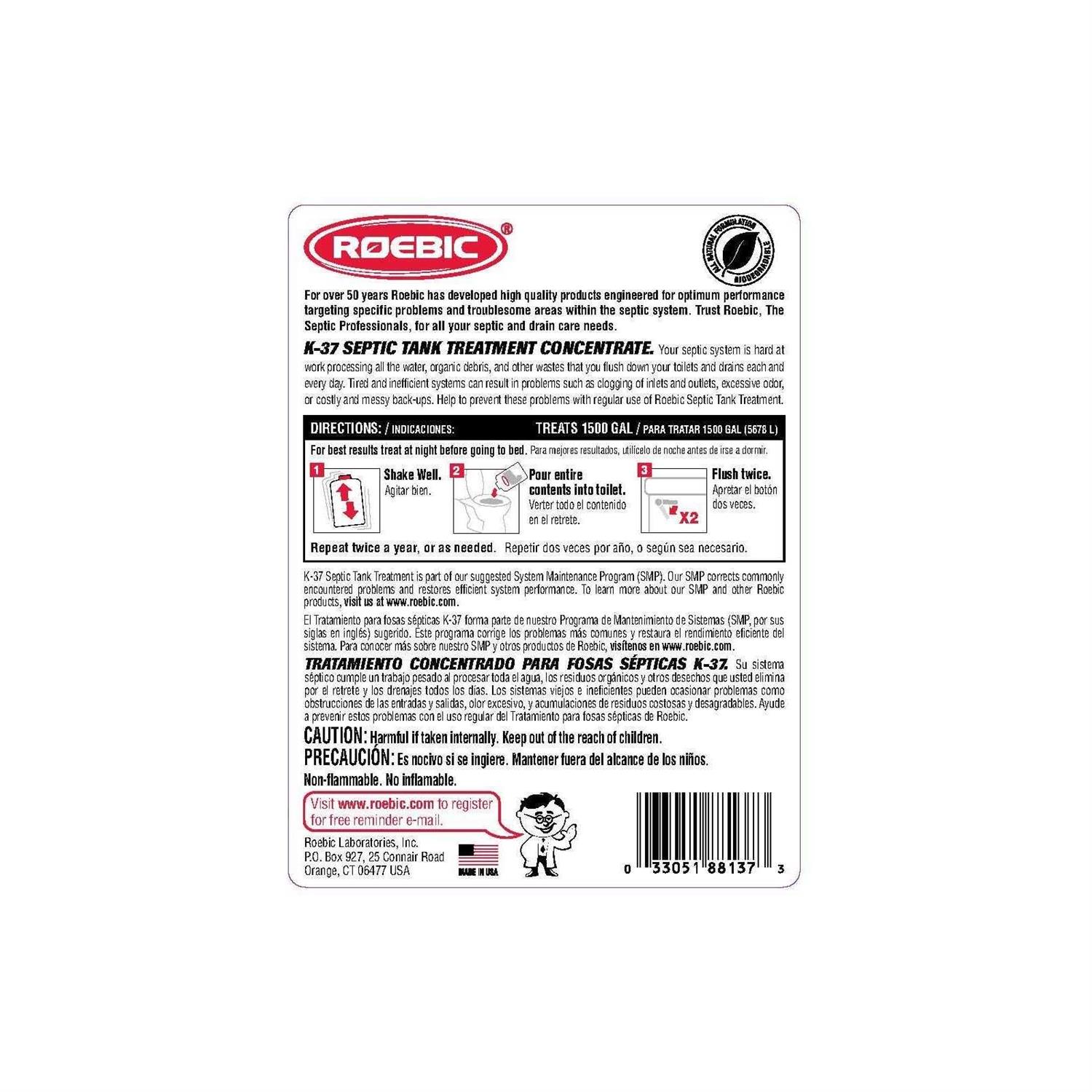 Roebic K-37 Septic Tank Treatment - Image 3