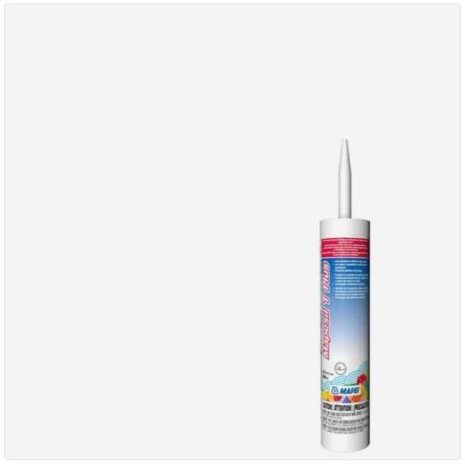 MAPEI Mapesil T Plus 10.1-oz Pure White #5117 Silicone Caulk 3BU511791