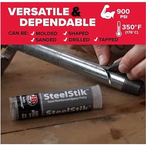 J-B Weld SteelStik, 1 Hour Cure, Steel Reinforced Epoxy Putty Stick - 2 Pack, Dark Grey (8267-2) - Image 4