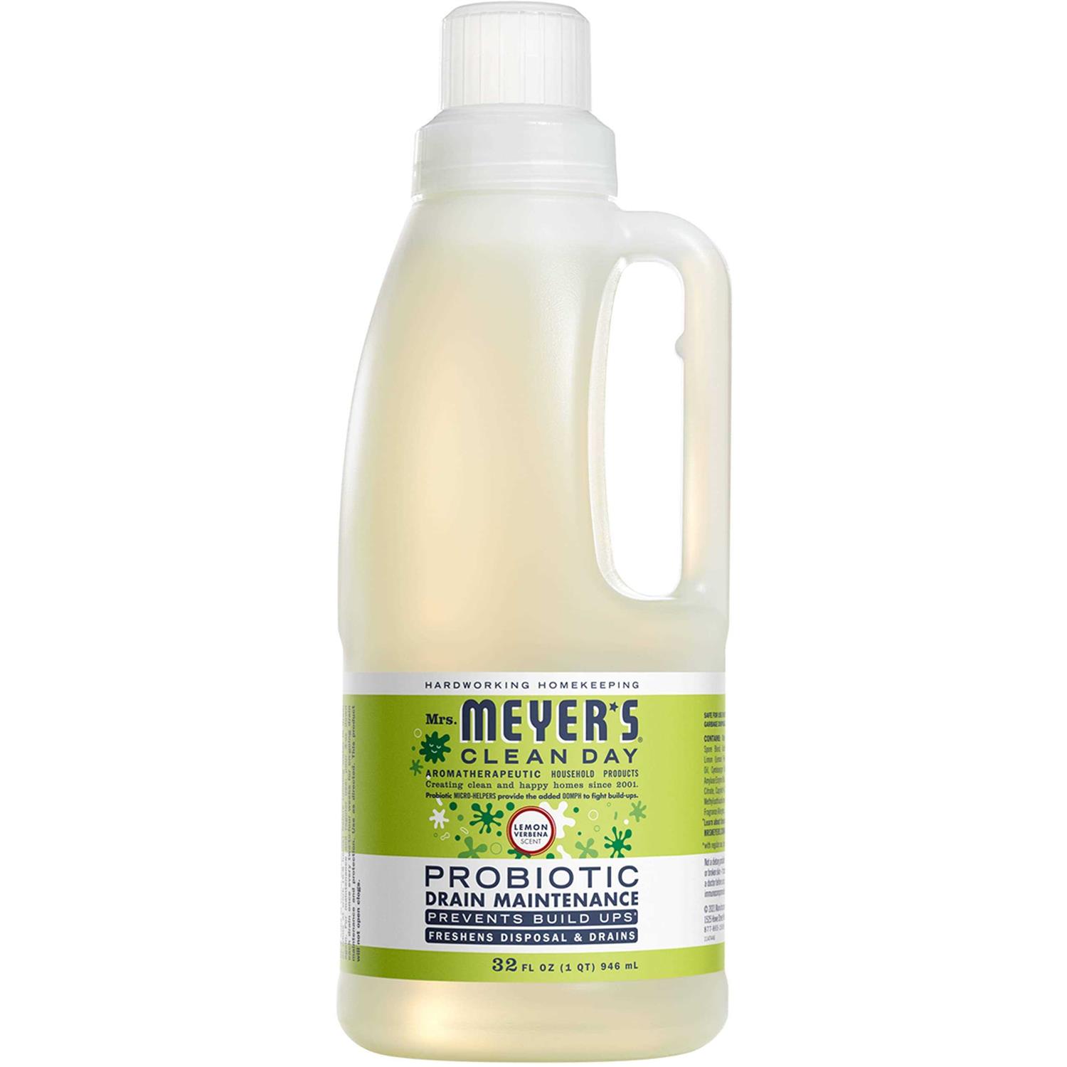 Mrs. Meyer's Probiotic Drain Maintenance Liquid, Lemon Verbena, Freshens Disposals and Drains