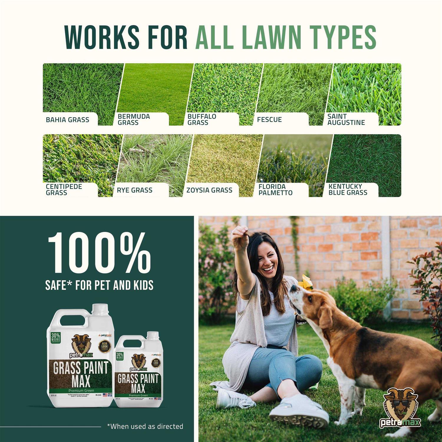Petratools Grass Paint Max Strength Green Grass Lawn Spray & Dog Spot Repair - Image 4