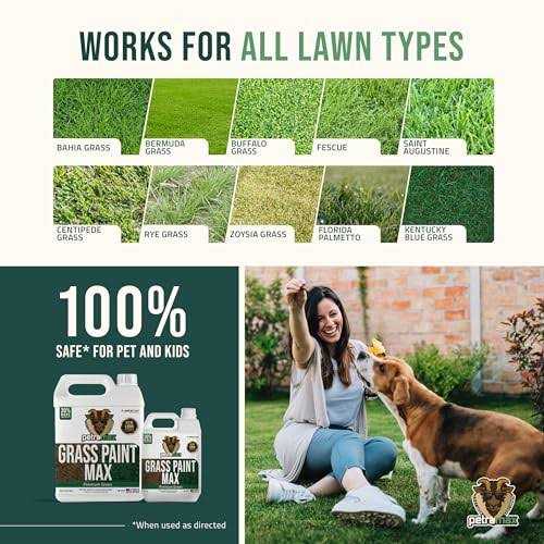 Petratools Grass Paint Max Strength Green Grass Lawn Spray & Dog Spot Repair - Image 3