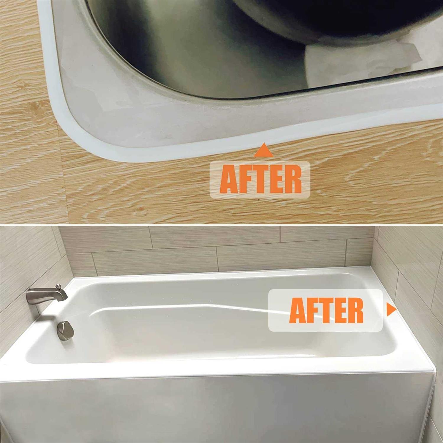 WOLAIYE Caulk Strip Self Adhesive Pu Caulk Tape for Bathtub Bathroom Toilet Kitchen - Image 4