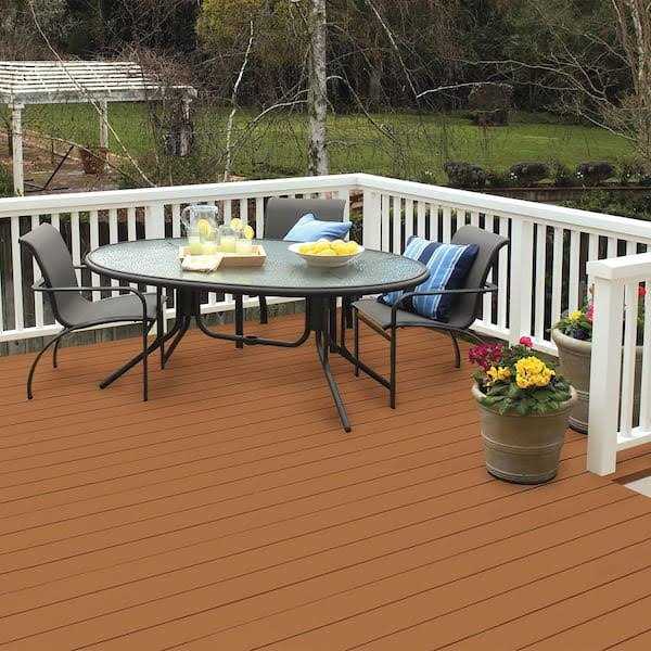 BEHR Premium 1 gal. #SC-533 Cedar Naturaltone Solid Color Waterproofing Exterior Wood Stain and Sealer - Image 3