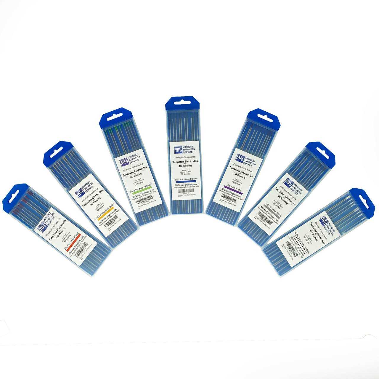 Midwest Tungsten Service TIG Welding Tungsten Electrodes 2% Lanthanated 7” 10-Pack - Image 4