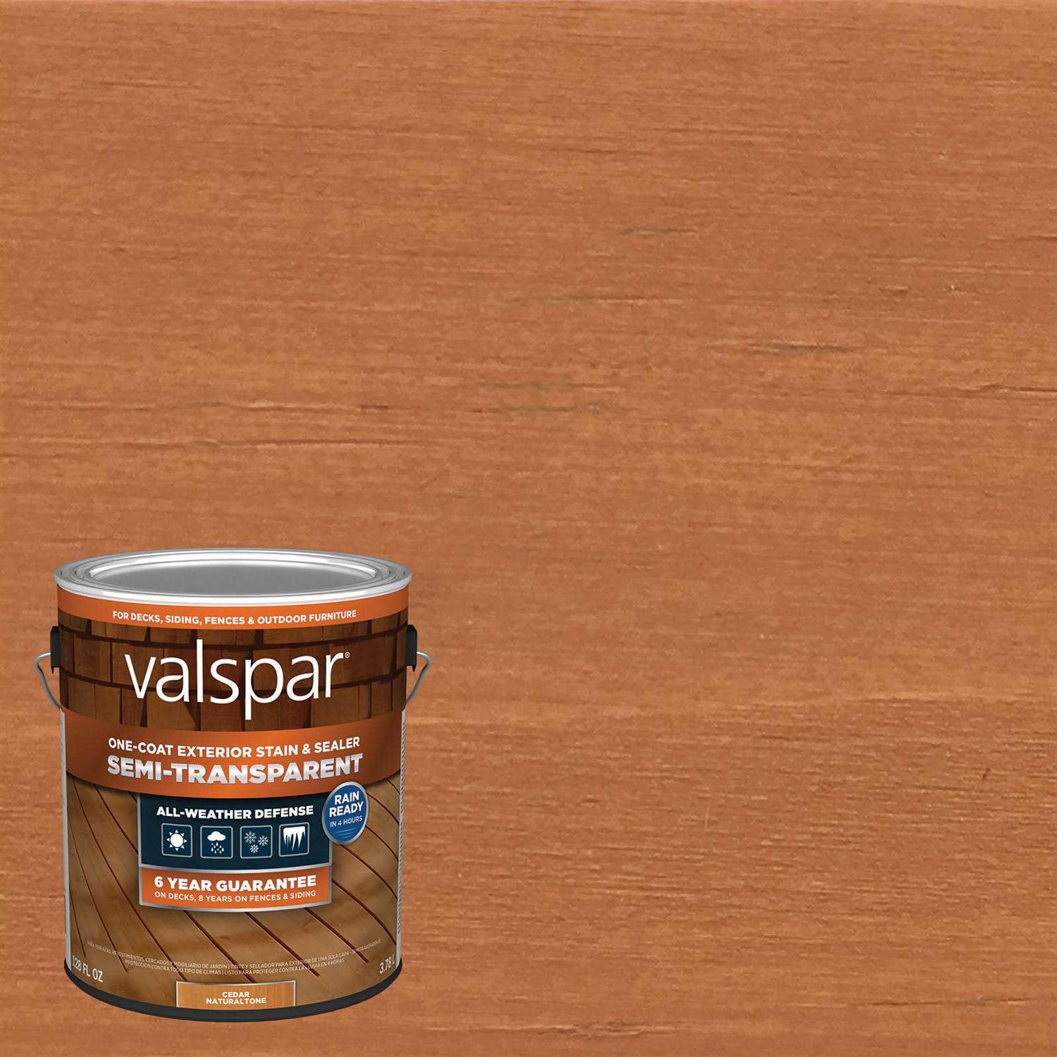 Valspar Semi-Transparent Exterior Stain and Sealer - Image 3