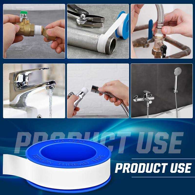 DUPPCOS Teflon Tape 1/2Inch 520Inches Plumbers Tape Plumbing Tape Sealant Tape - Image 5