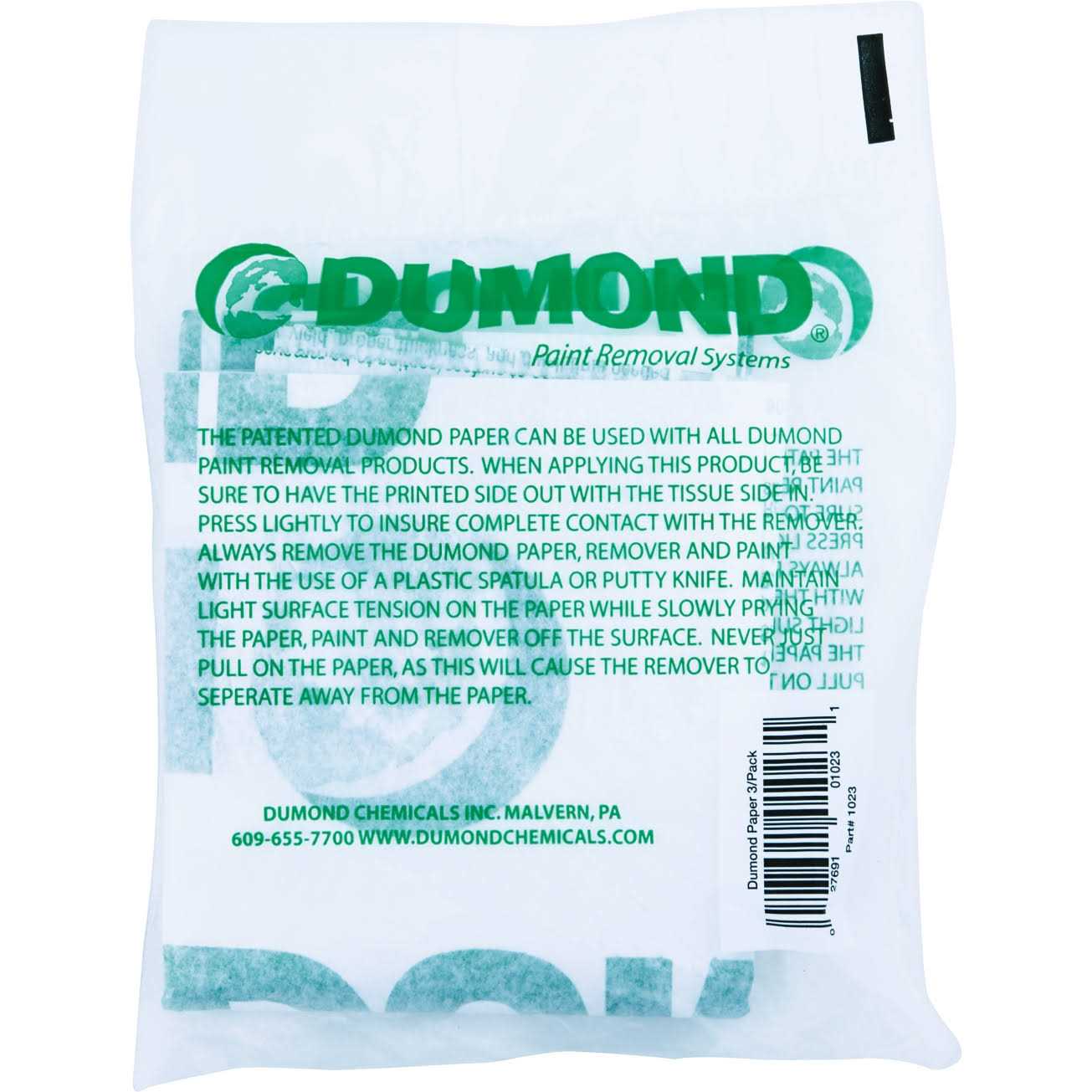 Dumond Chemicals 1023 Peel Away Laminated Paper - Image 5