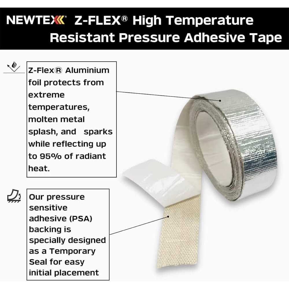 Newtex High Heat Resistant Tape Extreme Temperature Aluminum Foil Z-Flex Tape - Image 5
