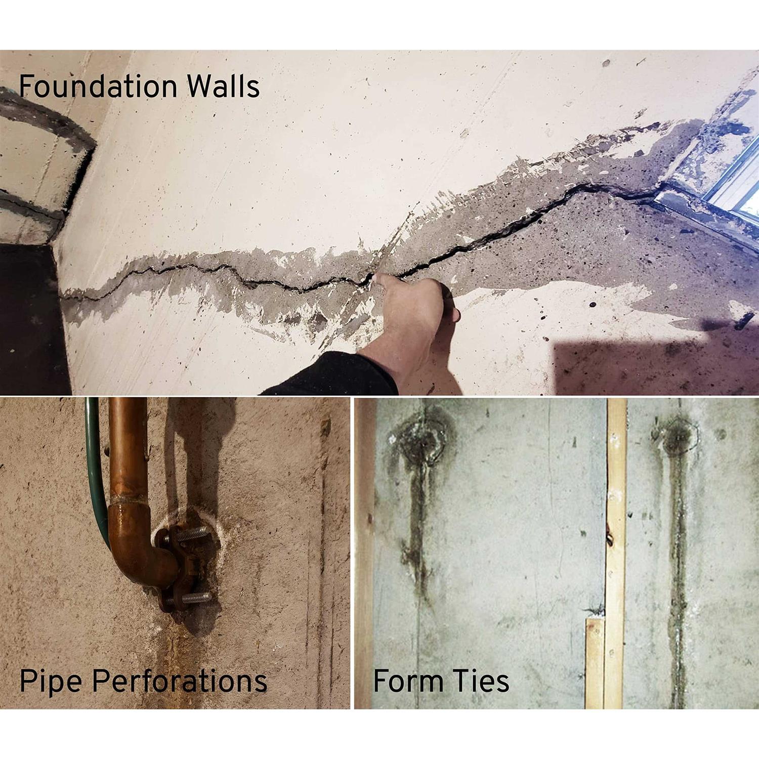 uPlug Concrete Foundation Crack Repair Kit. Repair Leaking Basement & Foundation Wall Cracks & Seams - Image 4