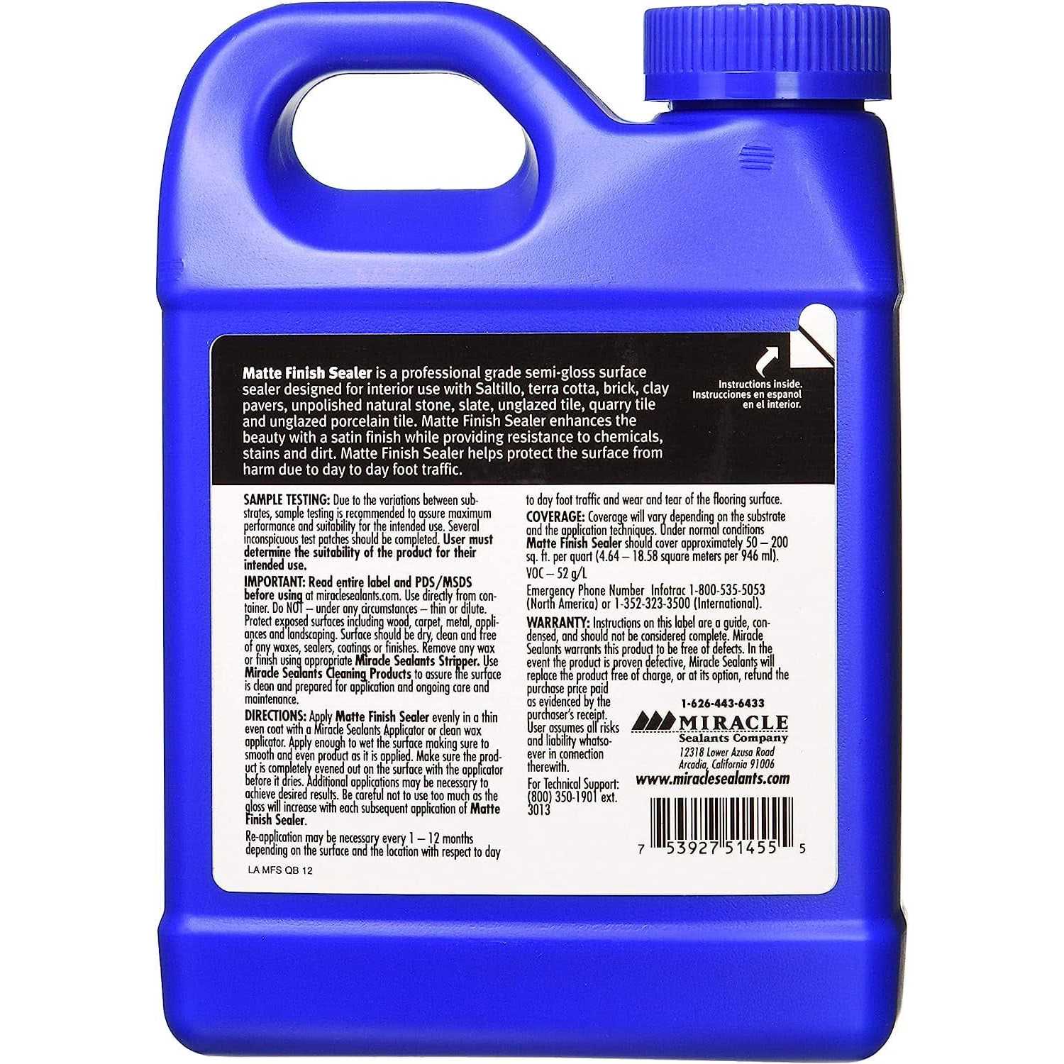 Miracle Sealants Mfsqt6 Matte Finish Sealer - Image 3